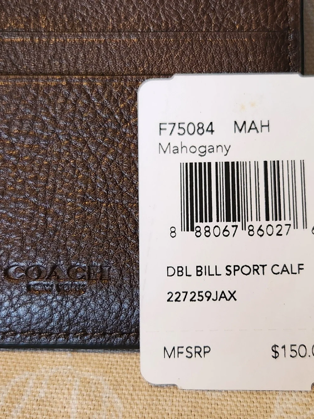 Coach men bifold